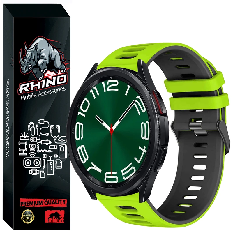 بند راینو مدل Silic-2C مناسب برای ساعت هوشمند سامسونگ Galaxy Watch 4/5/6 سایز 40/42/43/44/46/47 میلی متری