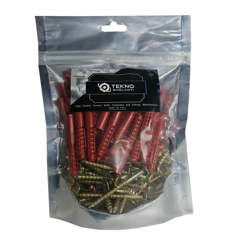پیچ و رولپلاک تکنو باغلانتی مدل Tek-6cm-2-100 مجموعه 100 عددی