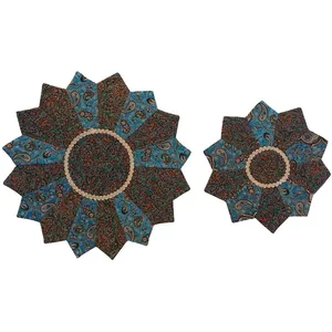 ست 2 تکه رومیزی ترمه مدل ستاره کد TRSETASA13