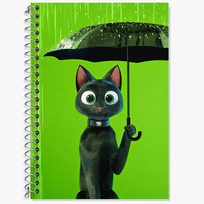 دفتر زبان 50 برگ خندالو مدل دو خط طرح انیمیشن شانس لاک Luck کد 26038