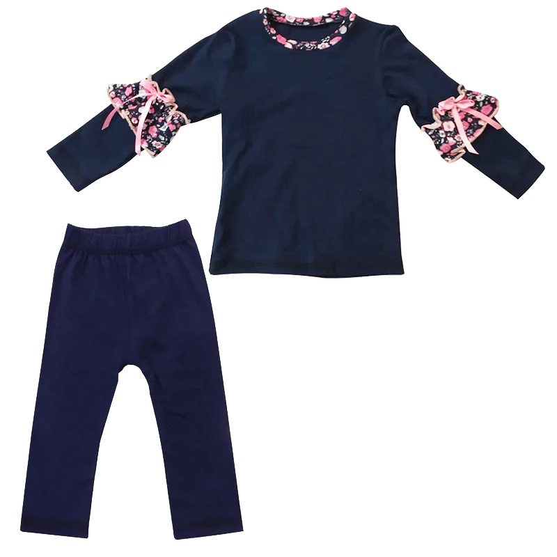 ست تی‌شرت آستین بلند و شلوار راحتی دخترانه مدل N-N