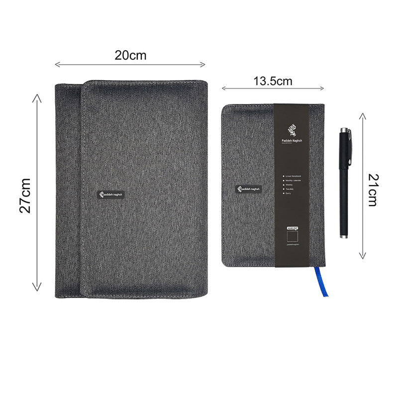 دفتر یادداشت پدیده نقش مدل پارچه ای کد 01 به همراه خودکار بسته 3 عددی