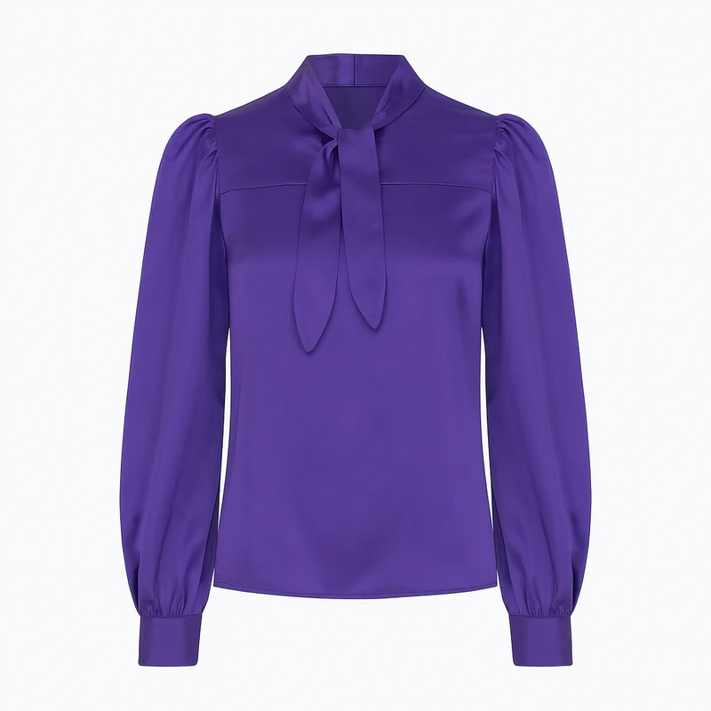 بلوز آستین بلند یقه کراواتی زنانه مدل SONBOL