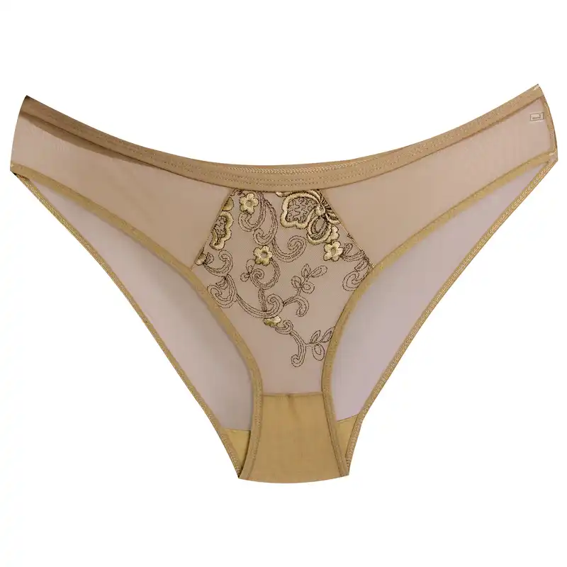 ست شورت و سوتین زنانه کارنا رز مدل گیپور کد 3374 رنگ قهوه ای روشن