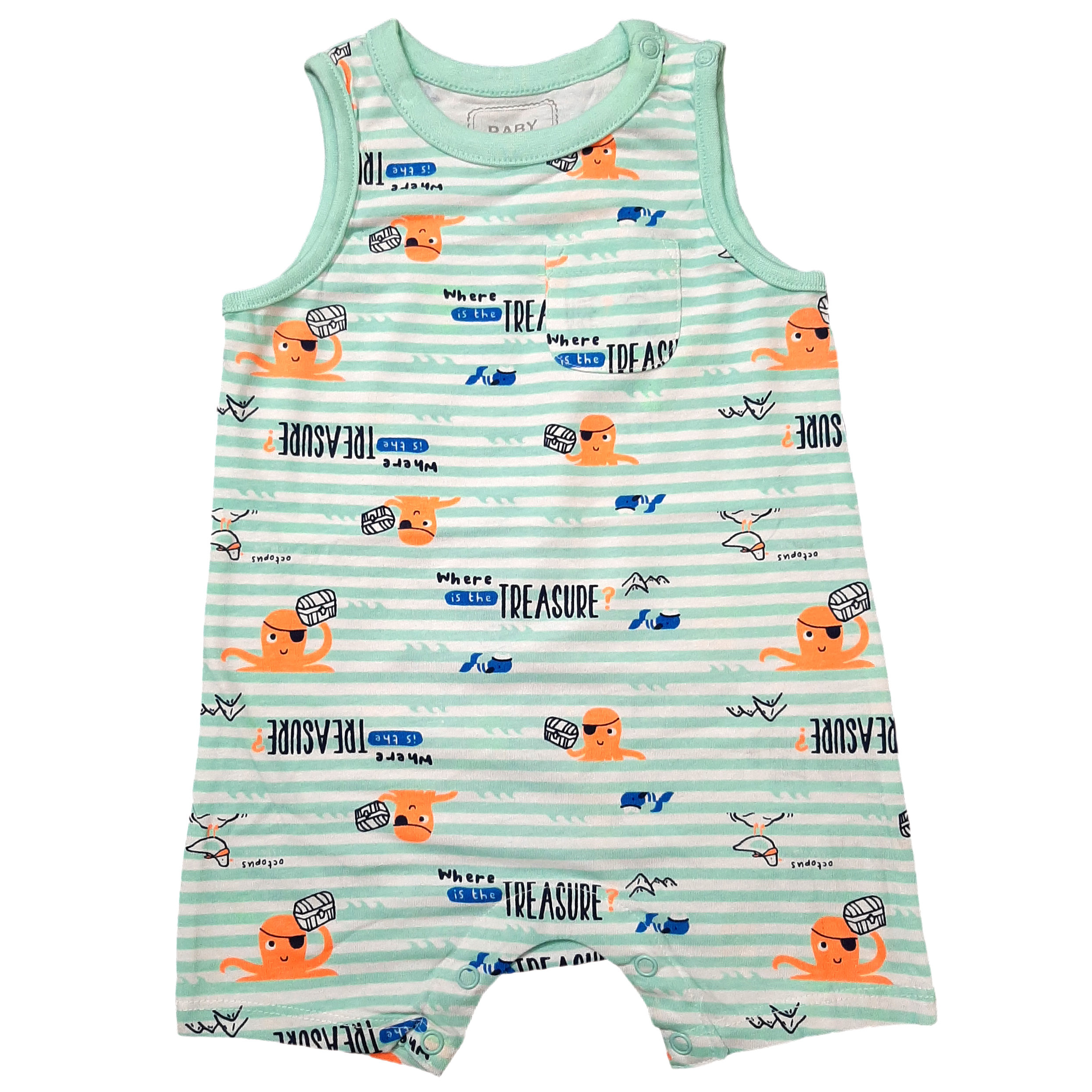 سرهمی نوزادی پپکو طرح هشت پا رنگ سبزآبی