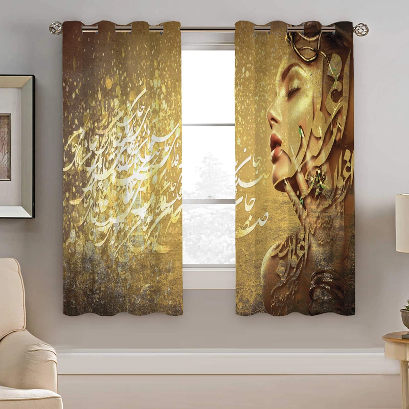 پرده نیروانا طرح  چهره مدل هازان کد 5123   سایز 140×200 سانتی متر