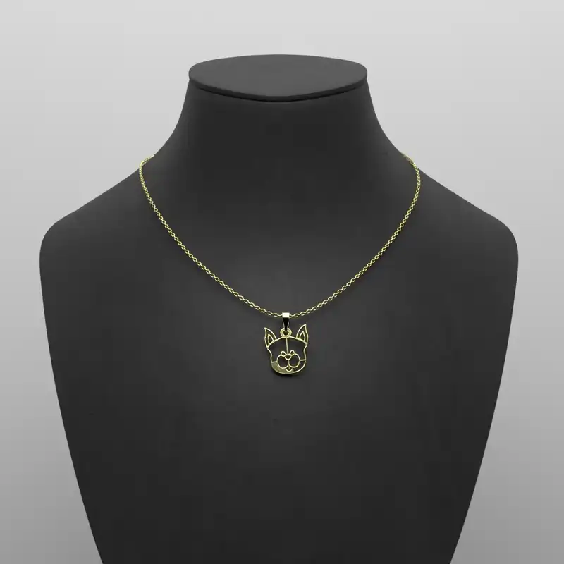 گردنبند طلا 18 عیار زنانه مدوپد مدل سگ کد B3-1-1080