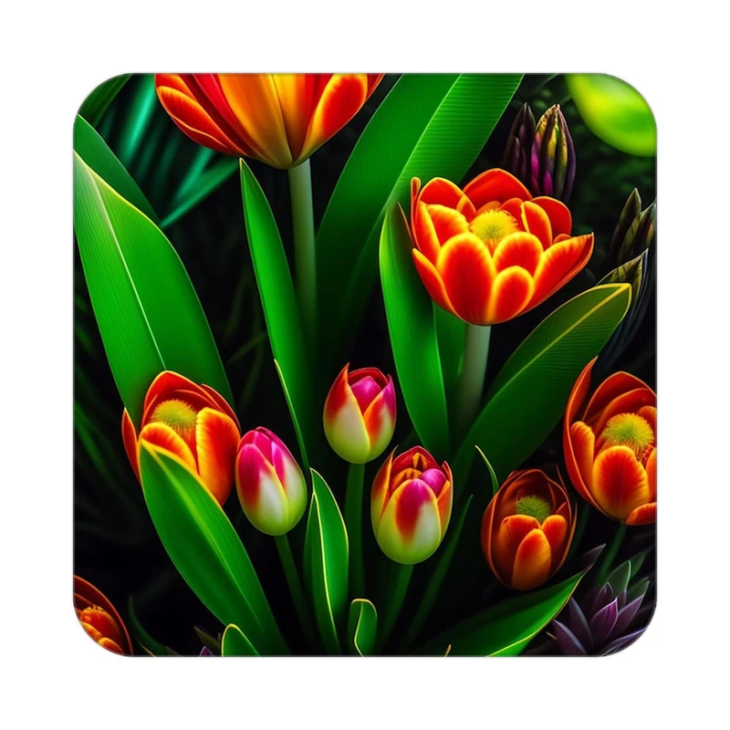 زیر لیوانی کاکتی طرح گل مدل mp16611