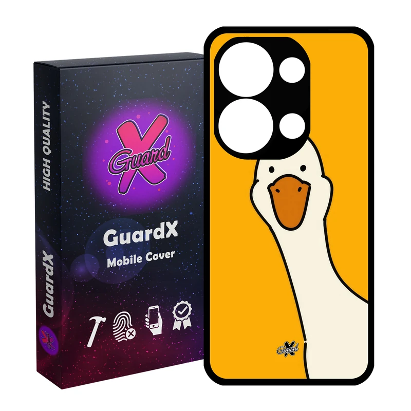 کاور گارد ایکس طرح اردک مدل قاب Glass10656 مناسب برای گوشی موبایل شیائومی Poco X6 5G / Note 13 Pro 5G