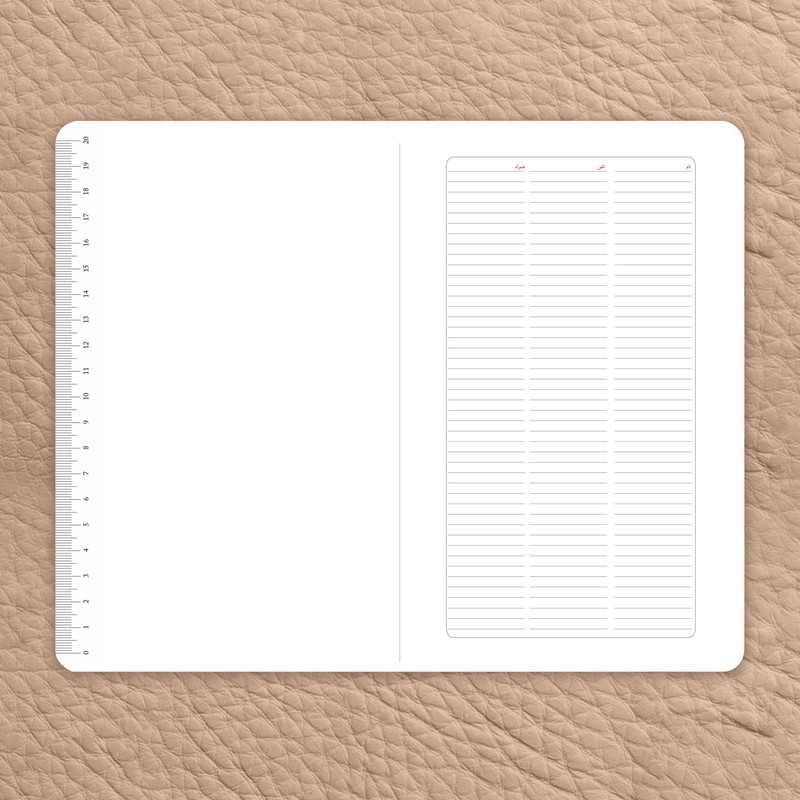 سالنامه 1404پدیده نقش مدل چرمی مشکی به همراه روان نویس و دفتر یادداشت و جعبه هاردباکس