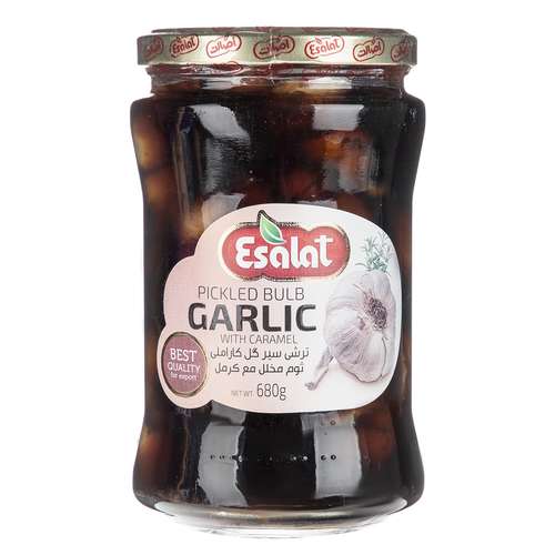 ترشی سیر گل کاراملی اصالت مقدار 680 گرم