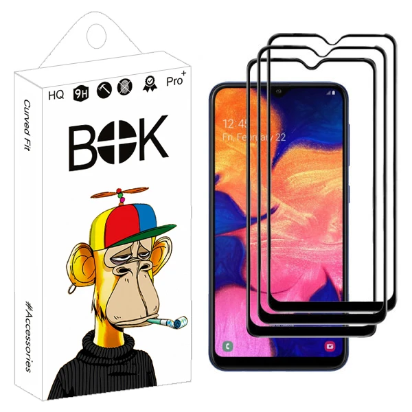 محافظ صفحه نمایش بوک مدل +HD مناسب برای گوشی موبایل سامسونگ Galaxy A20 بسته سه عددی