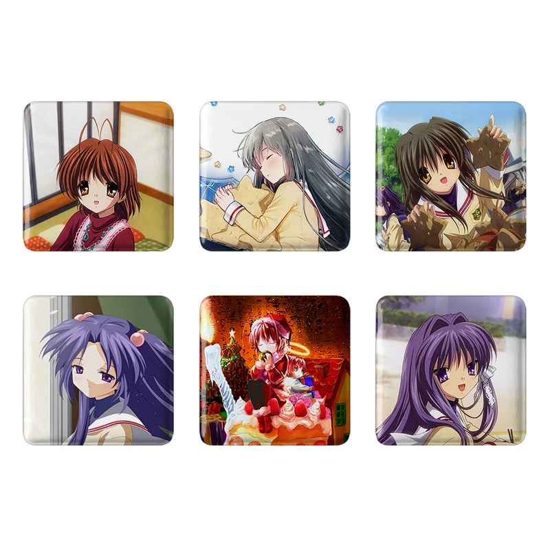 مگنت خندالو طرح انیمه کلند Clenned کد 1367B مجموعه 6 عددی