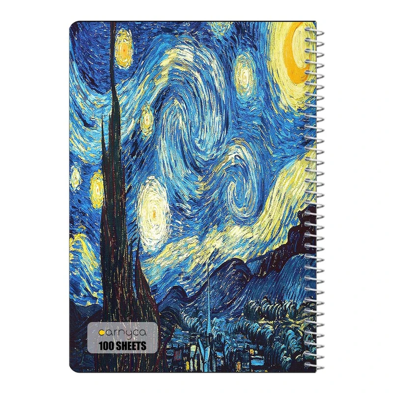 دفتر مشق 100 برگ سیمی کارنیکا طرح نقاشی های ون گوگ Van Gogh Paintings کد 81975