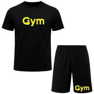 ست تیشرت آستین کوتاه و شلوارک راحتی مردانه مدل A27 طرح GYM
