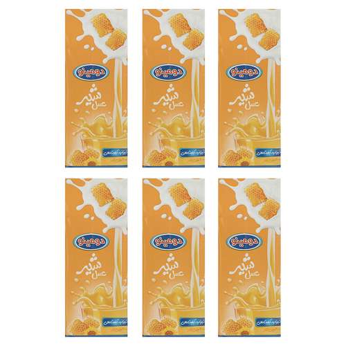 شیر عسل دومینو مقدار 0.2 لیتر بسته 6 عددی