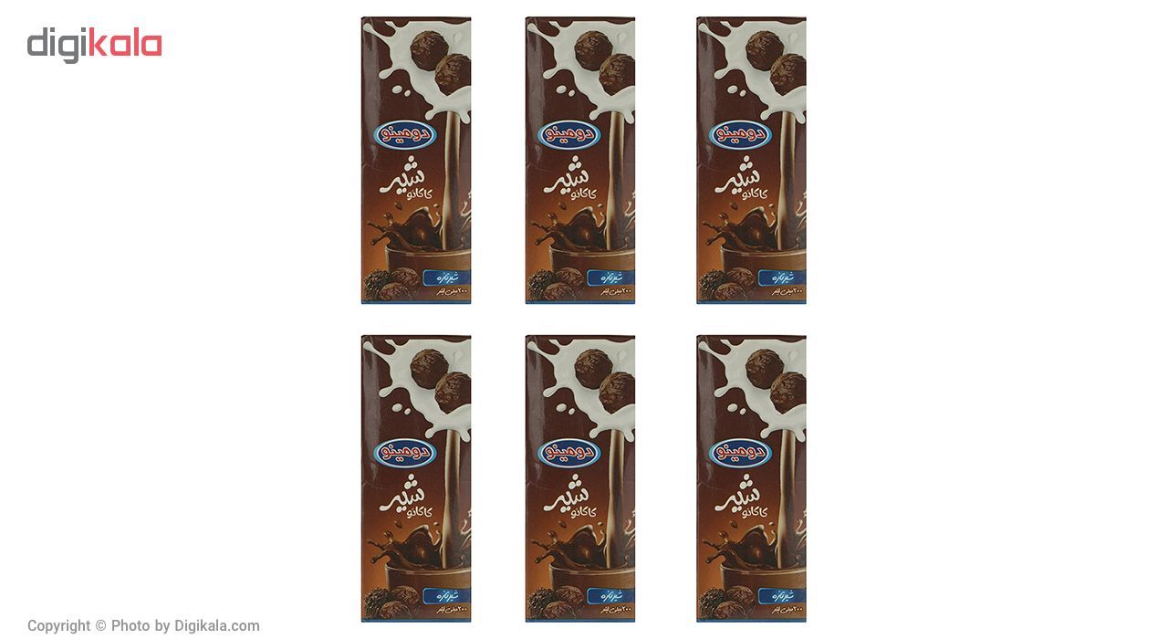 شیر کاکائو دومینو مقدار 0.2 لیتر بسته 6 عددی