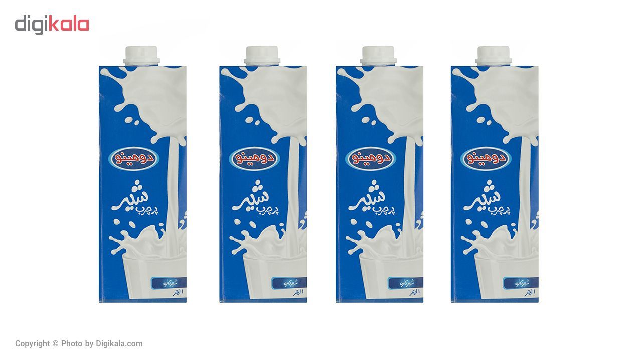 شیر پرچرب دومینو مقدار 1 لیتر بسته 4 عددی