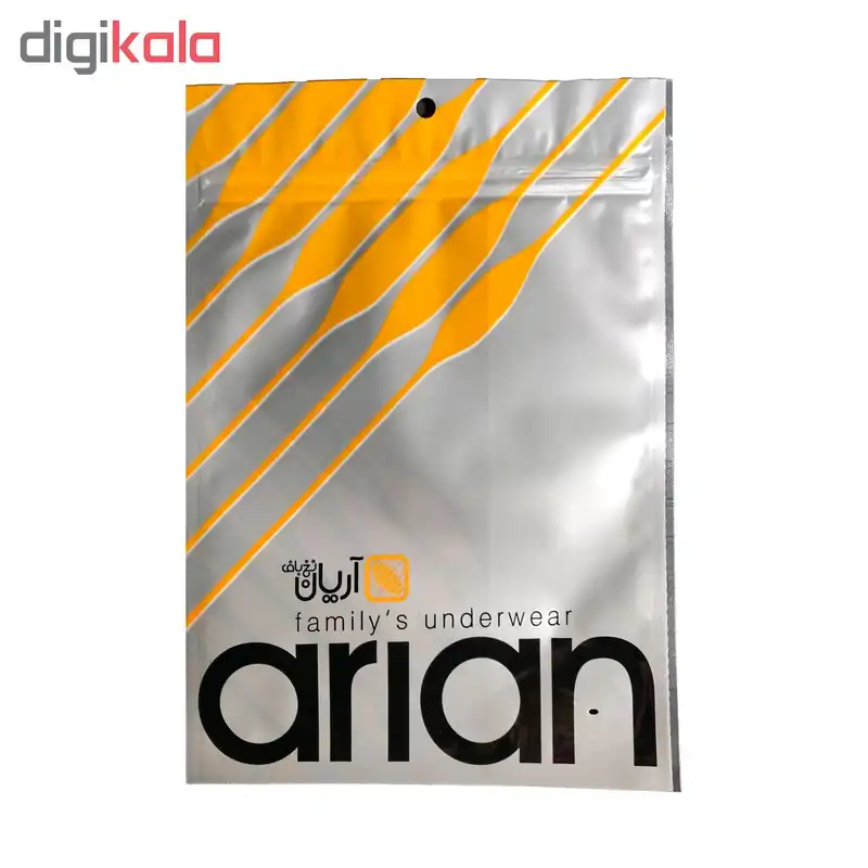 زیرپوش رکابی مردانه آریان نخ باف کد 1115 مدل ملانژ سوزن خالی