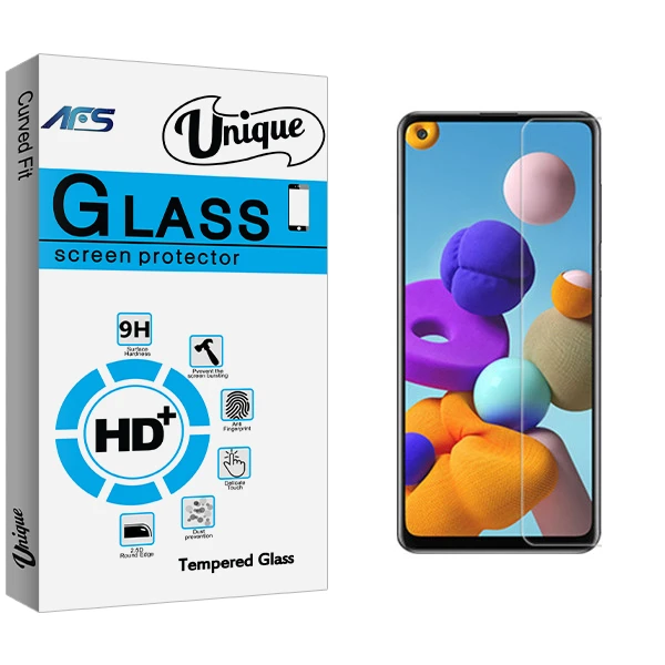 محافظ صفحه نمایش ای اف اس مدل Unique Glass مناسب برای گوشی موبایل سامسونگ Galaxy A21s