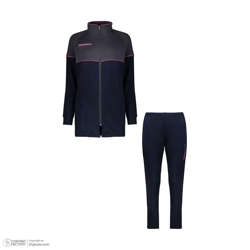 ست سویشرت و شلوار ورزشی زنانه مکرون مدل پارما رنگ سرمه ای