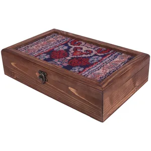 جعبه هدیه شش بخشی طرح فرش کناره مدل 01-24 سایز 32×20 سانتی‌متر