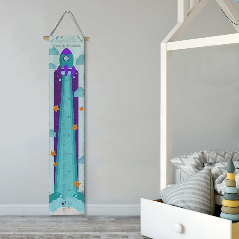 متر اندازه گیری کودک شمسه نگار مدل DTB49 طرح موشک