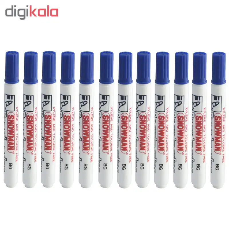 ماژیک وایت برد اسنومن مدل BG-12 بسته 12 عددی