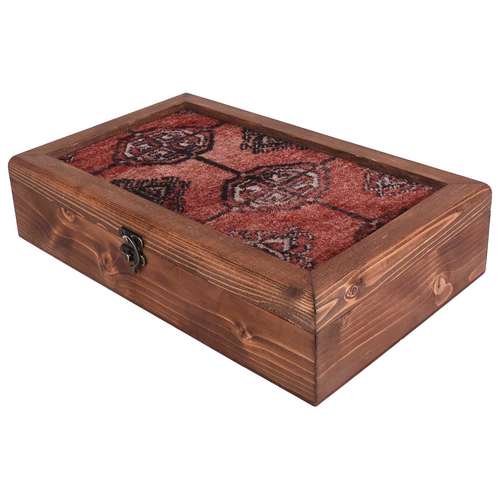 جعبه هدیه پنج بخشی فرش طرح سکه مدل 01-23 سایز 32×20 سانتیمتر