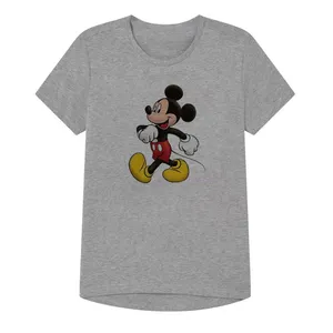 تی شرت آستین کوتاه پسرانه مدل میکی موس کد Z06 رنگ طوسی