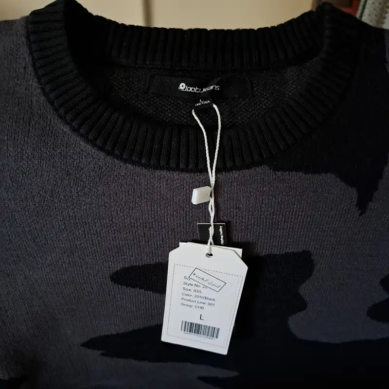 پلیور مردانه جوتی جینز مدل یقه گرد کد 122175 رنگ مشکی