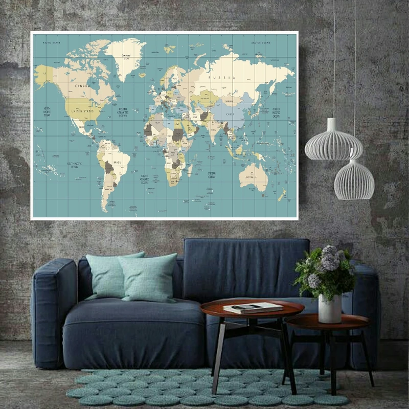پوستر طرح نقشه جهان مدل PO1254