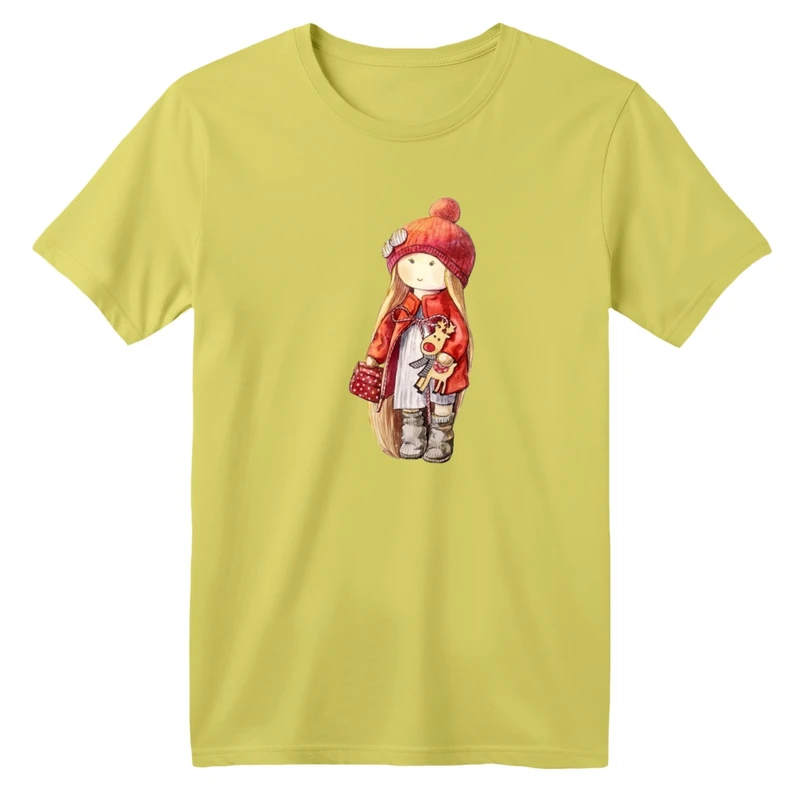 تی شرت آستین کوتاه بچگانه مدل دخترک پاییزی کد 02