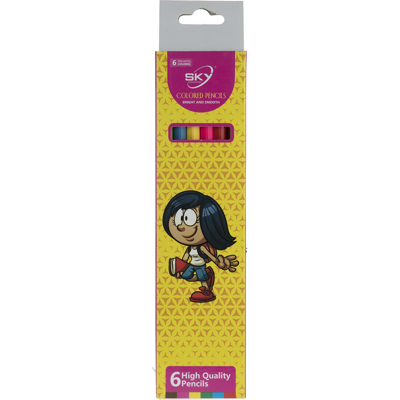 مداد رنگی 6 رنگ اسکای کد 100-1-4