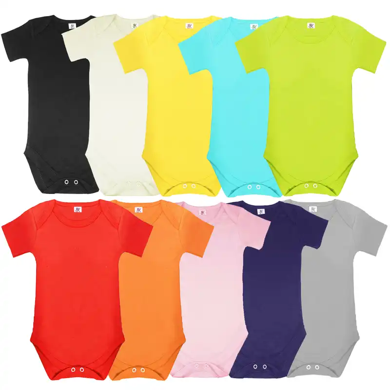 بادی آستین کوتاه نوزادی نیل کوک مدل روزانه مجموعه 10عددی