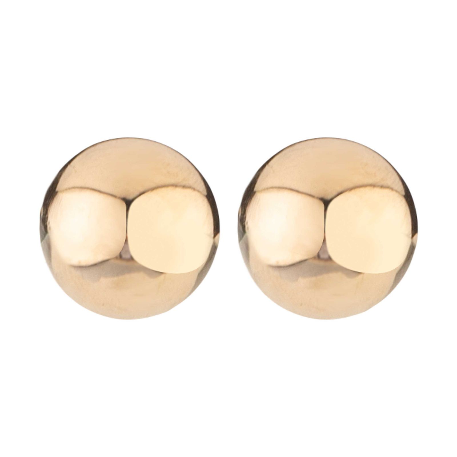 گوشواره طلا میخی 18 عیار زنانه پرسته مدل گوی بزرگ کد WE442 -  - 4