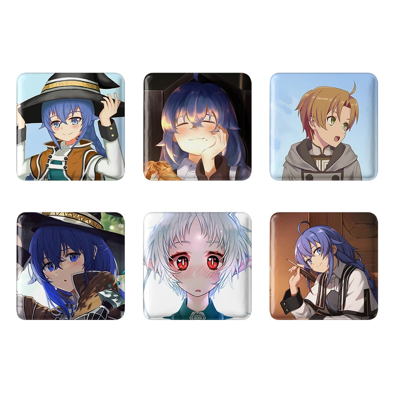 مگنت خندالو طرح انیمه موشوکو تنسی Mushoku Tensei کد 1515B مجموعه 6 عددی