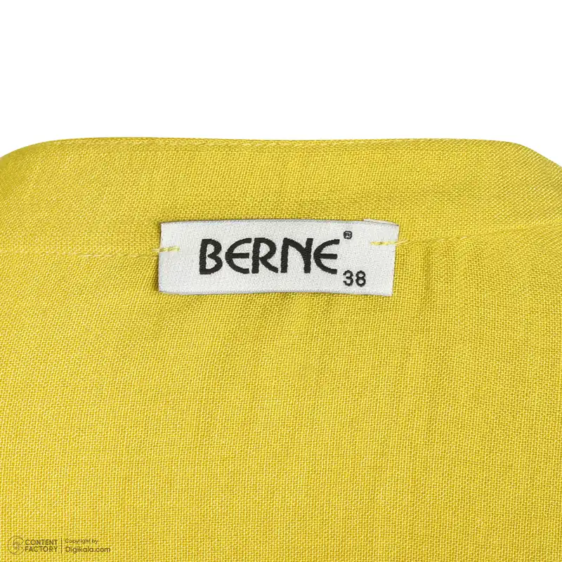 مانتو زنانه برنه مدل G-696 رنگ خردلی