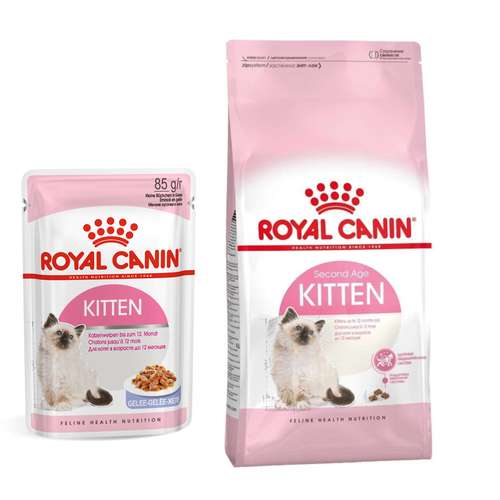 غذای خشک و پوچ بچه گربه برند رویال کنین مدل kitten وزن 2 کیلوگرم