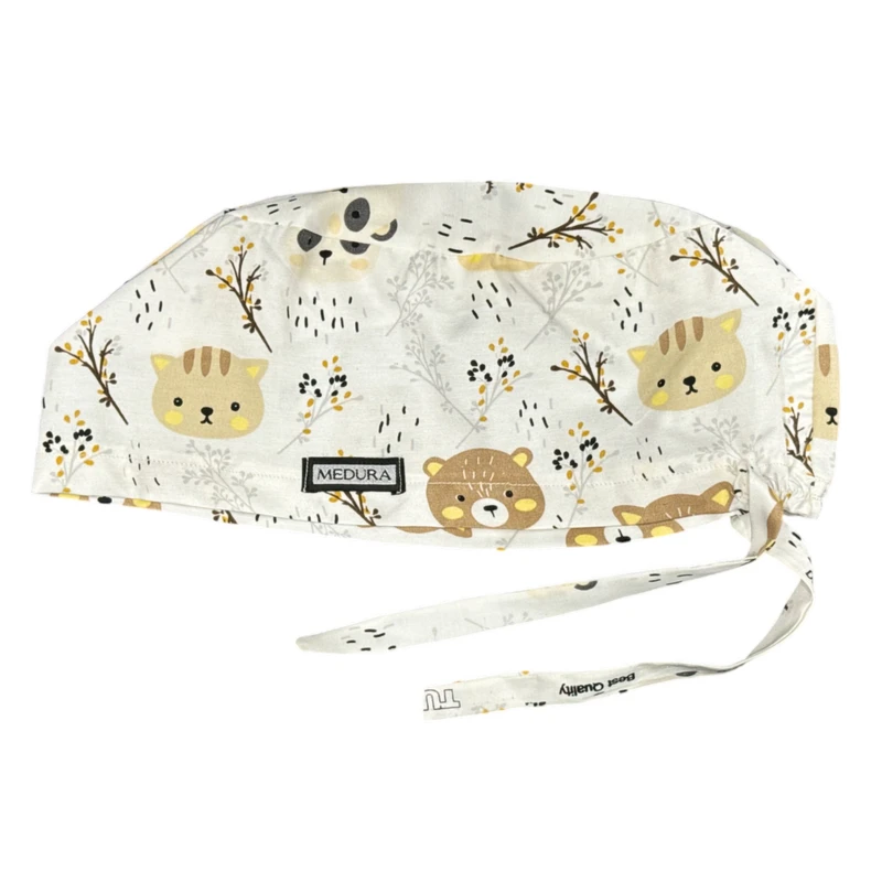 کلاه پزشکی مدورا مدل پاییزی خرسی کد H13