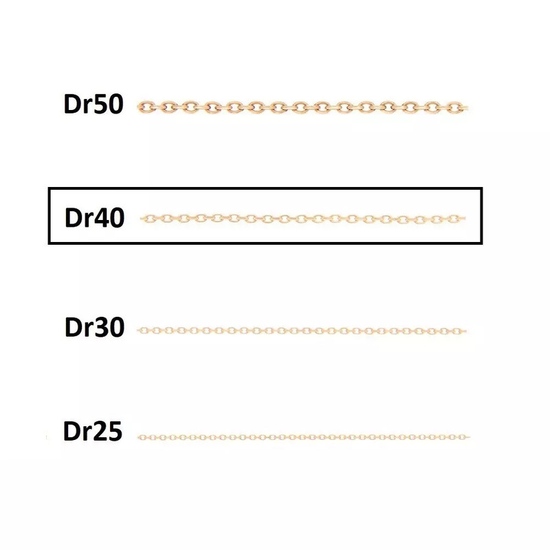 زنجیر طلا 18 عیار زنانه کاپانی مدل kz004
