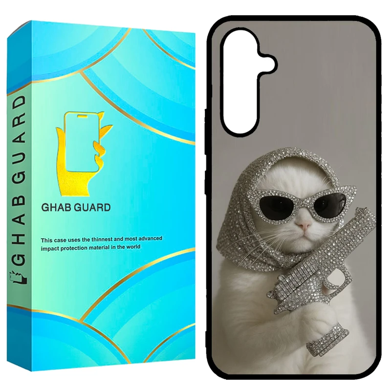 کاور قاب گارد طرح گربه مدل GCHPA54 مناسب برای گوشی موبایل سامسونگ  Galaxy A54 5G