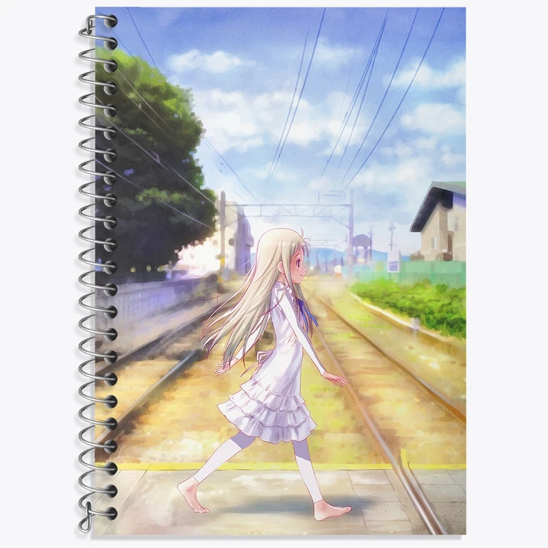 دفتر زبان 50 برگ خندالو مدل دو خط طرح میکو هونما انیمه آنوهانا کد 31974