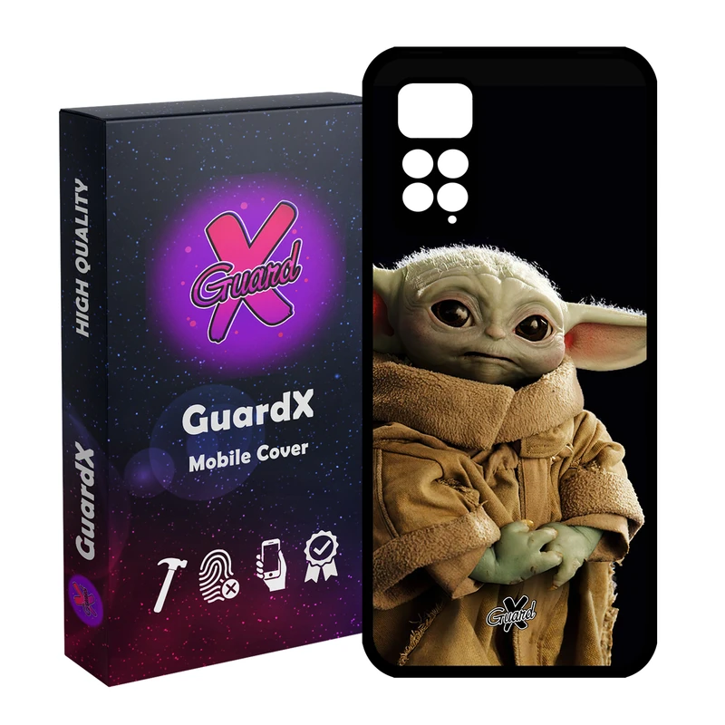 کاور گارد ایکس طرح بیبی یودا مدل Glass10469 مناسب برای گوشی موبایل شیائومی Redmi Note 11 Pro 4G/5G