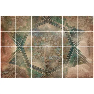 تایل سقفی طرح اسلیمی کد 3D1771-24 سایز 60x60 سانتی متر مجموعه 24 عددی