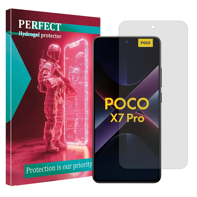 محافظ صفحه نمایش شفاف پرفکت مدل Tough مناسب برای گوشی موبایل شیائومی Poco X7 Pro