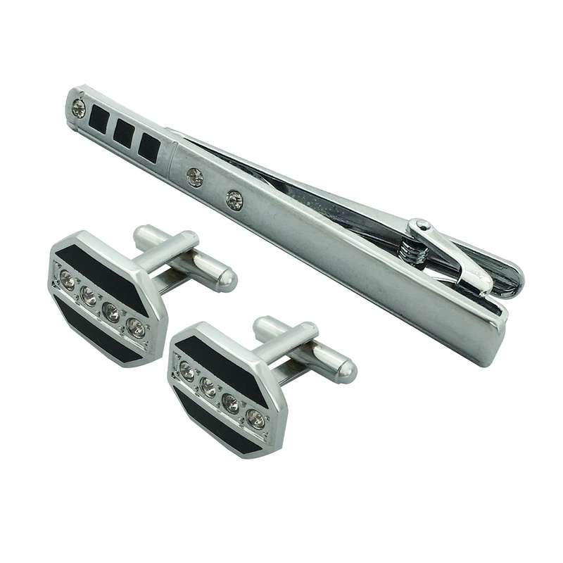 ست دکمه سردست و گیره کراوات مردانه کد 4159 ست دکمه سردست و گیره کراوات مردانه کد 4159