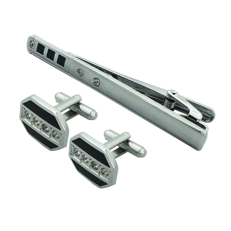 ست دکمه سردست و گیره کراوات مردانه کد 4159 ست دکمه سردست و گیره کراوات مردانه کد 4159