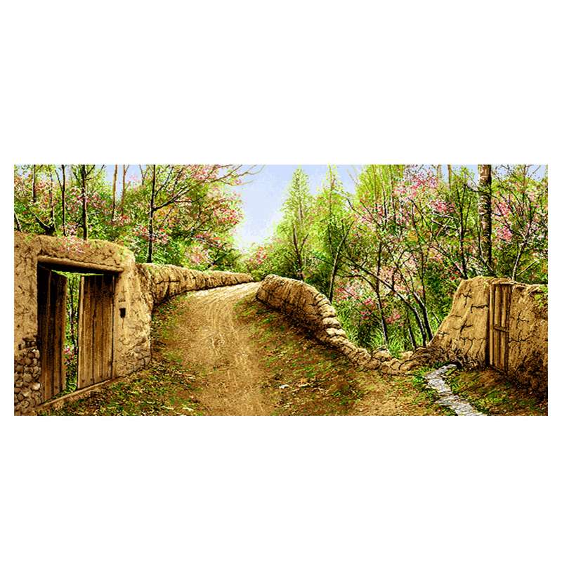 نخ و نقشه تابلوفرش طرح منظره کد 23144