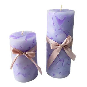 شمع مدل استوانه خرده شیشه بسته دو عددی